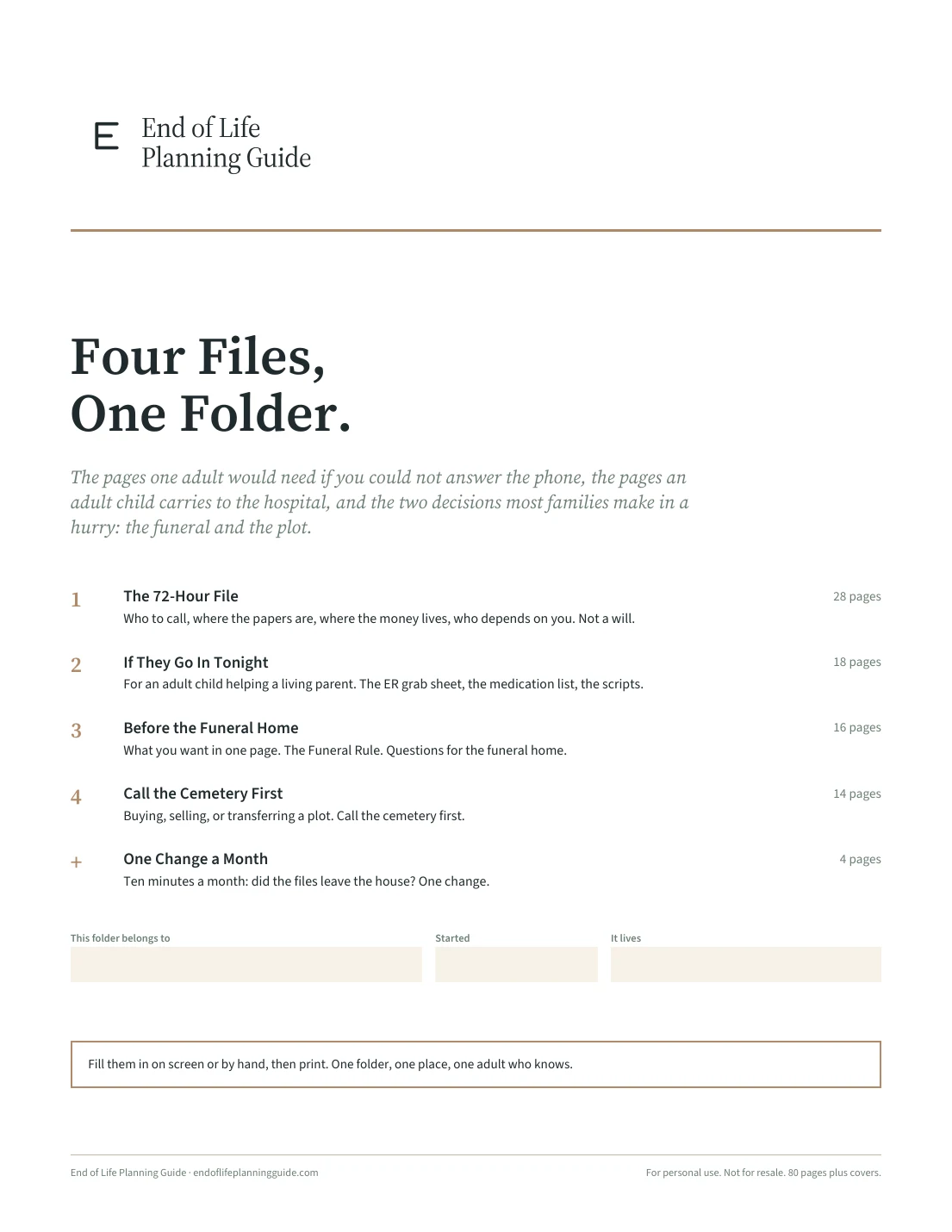 Four Files, One Folder, cover